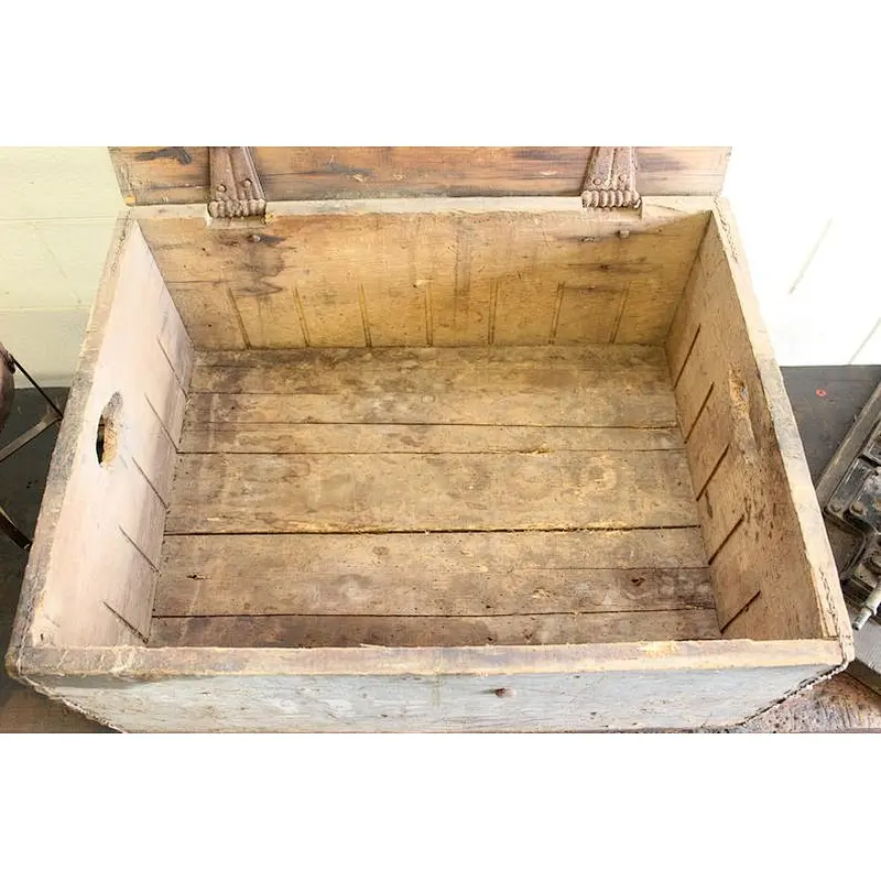 Rustic wholesale unfinished big cheaper delicate practical toolhandiwork  Retro country wooden crate box with cover