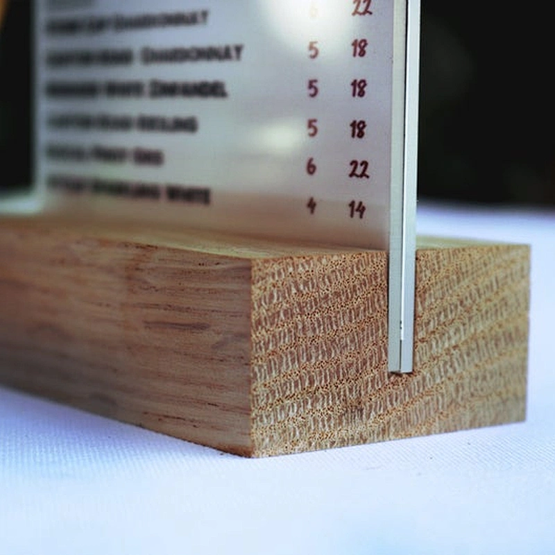 Coffee menu stand Wood Menu Card Wooden Hotel Signs Name Card
