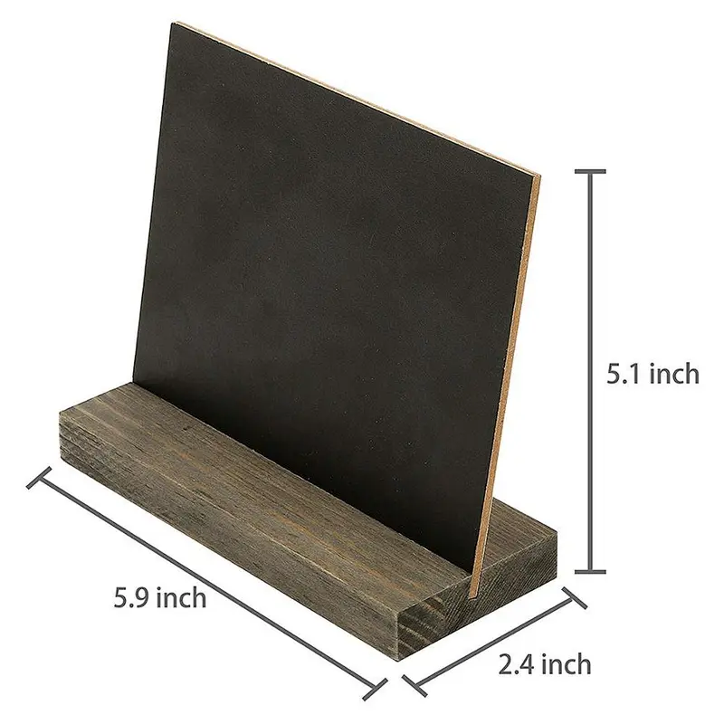 Rustic Chalk Board Sign with Wood Stand for Wedding Decorations Signs Labels