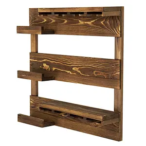 Wine shelf wooden wall mounted shelf wall floating