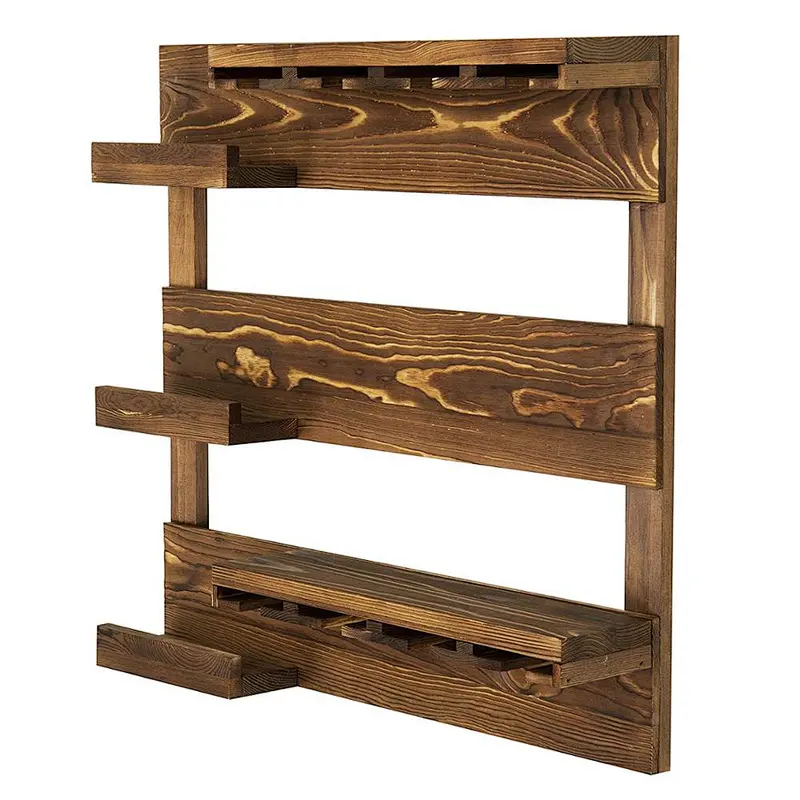 Wine shelf wooden wall mounted shelf wall floating