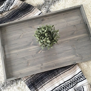 2019 New Rustic Wooden Ottoman Tray