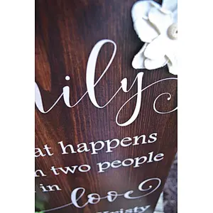 Rustic Wedding Sign Painted On Wood