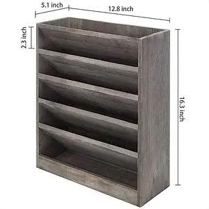Mail holder and coat key rack wall shelf book shelf wooden wall mounted home decor wall shelf