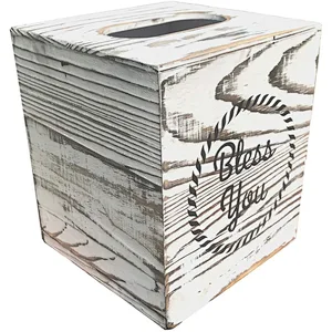 ountreeC Rustic Tissue Box Cover - Farmhouse Tissue Box Holder  with 