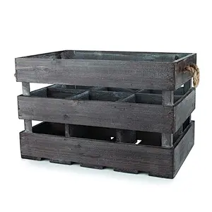 Vintage rustic farmhouse wine crates