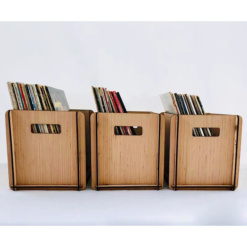 Vinyl Record Storage Crates woodenstorageboxjewelry organizer wood storage boxwooden wedding card box wooden crates custom