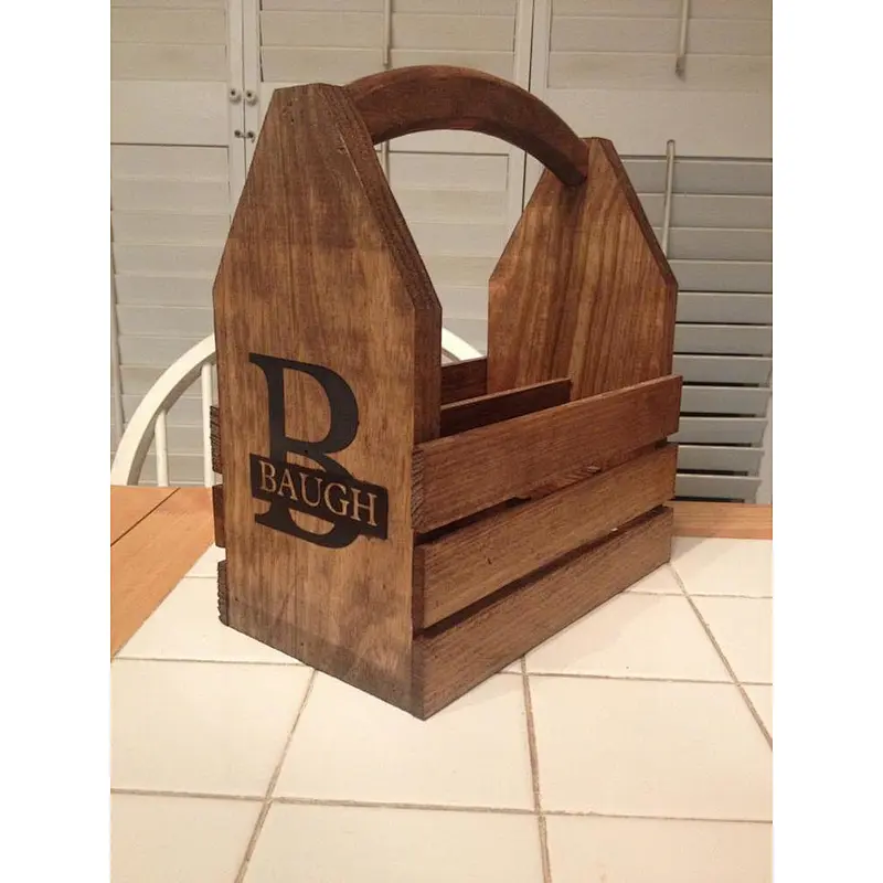 Personalized wooden wine box