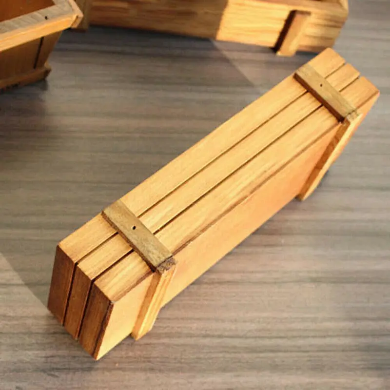 Rectangle Wooden Garden Planter Window Box Trough Pot Succulent Flower Plant Bed
