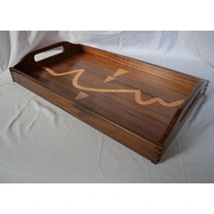 Rustic pattern wooden benefit tray