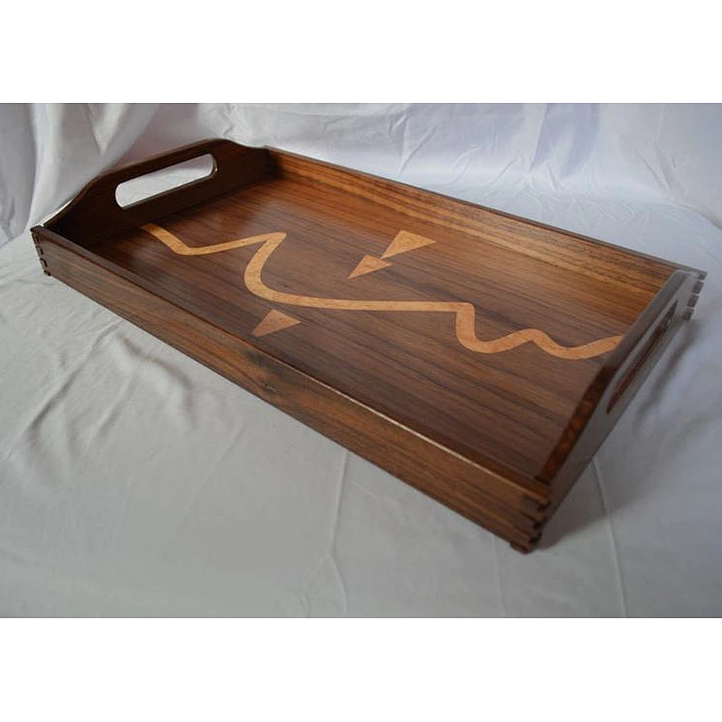 Rustic pattern wooden benefit tray