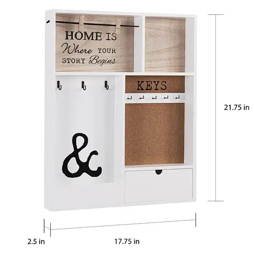 Entryway Key/Mail Holder Wall Organizer