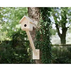 A frame  Wood Bird house Classic Rustic Wooden Hanging Outdoor Decorative durable wooden Bird House