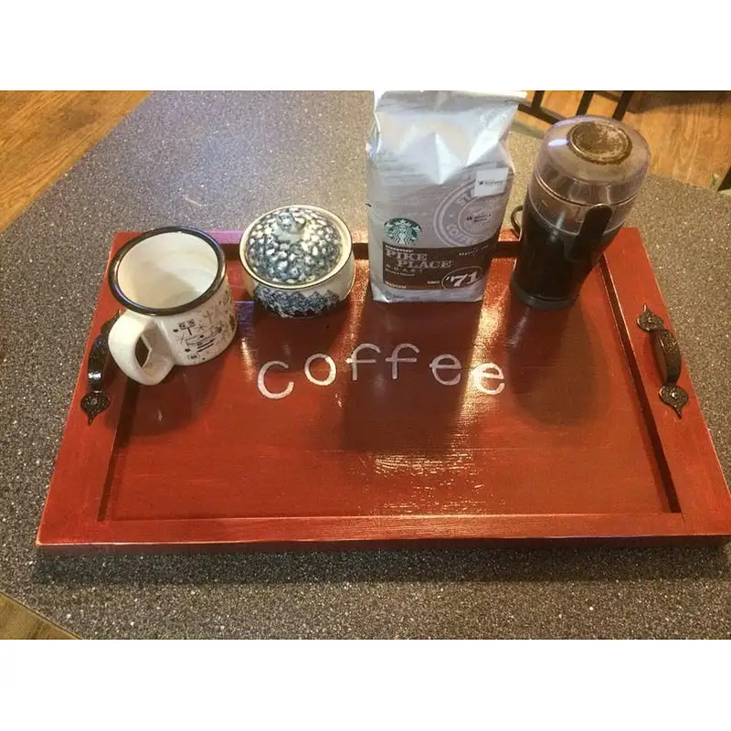 Coffee Bar Tray, Serving Tray, Coffee Tray.