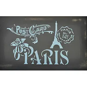 Custom Distressed Tray with Paris Them  Breakfast Tray,Wood Serving Tray