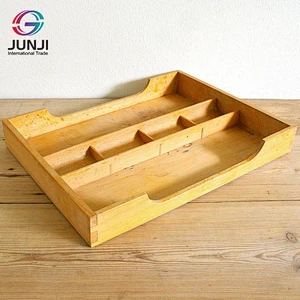 Vintage wooden tray divided box Journaling storage Farmhouse cutlery Bathroom Jewelry display