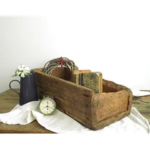 Large Antique Wooden Trough Primitive Crate