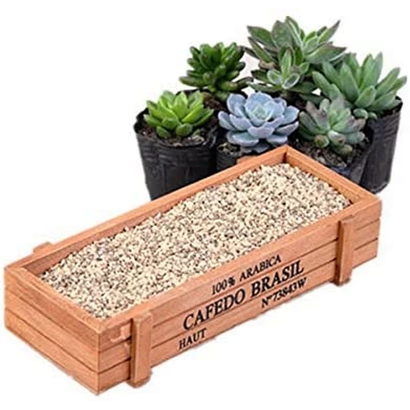 2020 Wood Planter Box Great for Succulent Cactus Herbs Wooden Gift Flower Pot Wooden Planter Box