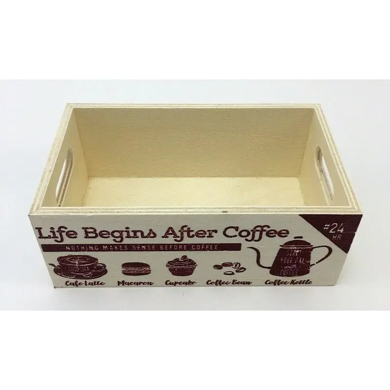 Mini Vintage Organizer Coffee Storage Wood Box Wood Pod Storage Container
