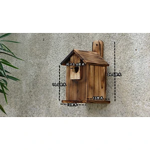 JUNJI Best Bird House Wood New Cedar Wooden Decorative Birdhouse Hanging Nest Rustic