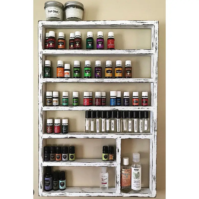 Essential oil wall shelf display hot storage oil rack wood shelf hanging nail polish shelf nail polish holder