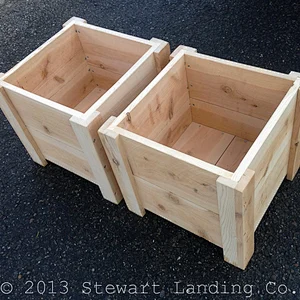 Brown Wooden Planter BoxCedar Planter Box for your Organic Garden -