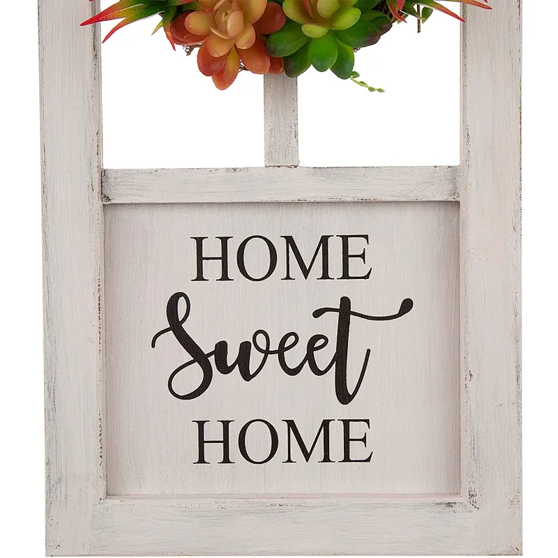 Home decoration walls billboards Wooden sign Home sign with wreath entryway or porch decor home sign