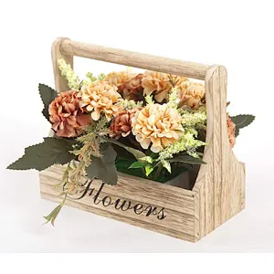 Indoor Flowers Indoor Indoor Home Office Decoration - wooden flower box-The wedding