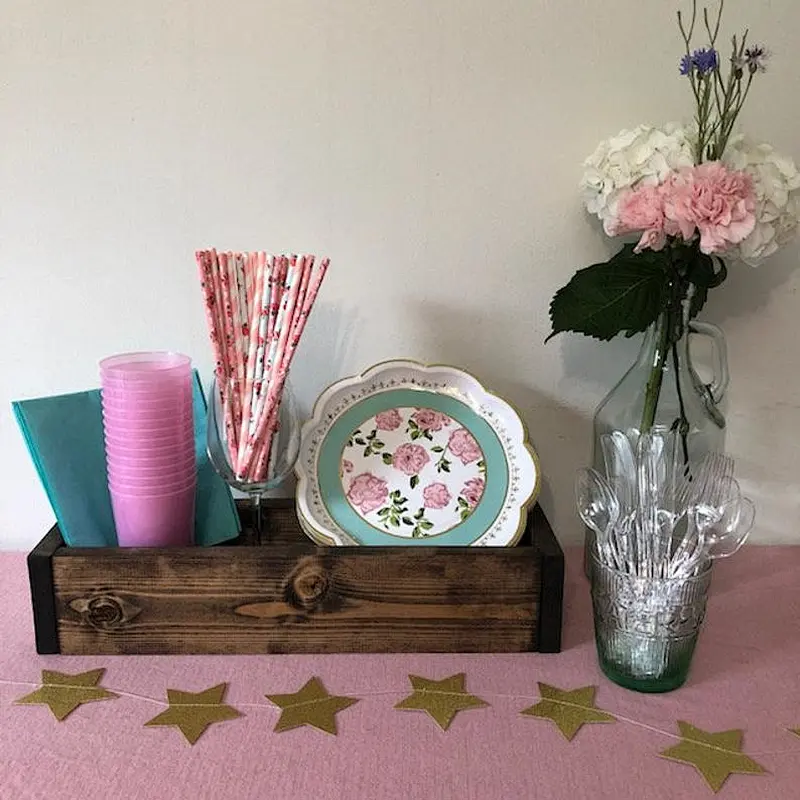 Wooden Planter Box  Mason Jar Box Wooden Decor  Centerpiece Box Pot
