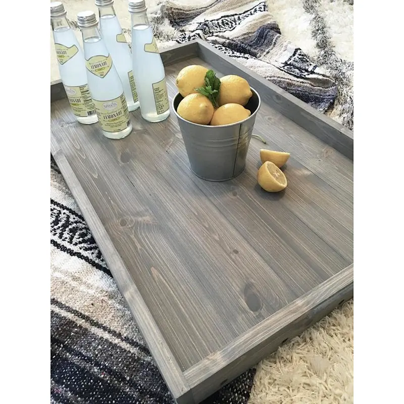 Rustic Wooden Ottoman Tray,  Rustic farmhouse home Decor, Serving , Coffee Table
