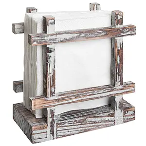 Cheap Rustic  Upright Napkin Holder, Table Top Paper Towel Dispenser, Brown