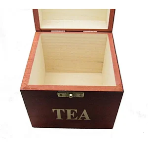 Tea Wood Box Polish Handmade Wood Keepsake Great Gift Idea Family or Friend