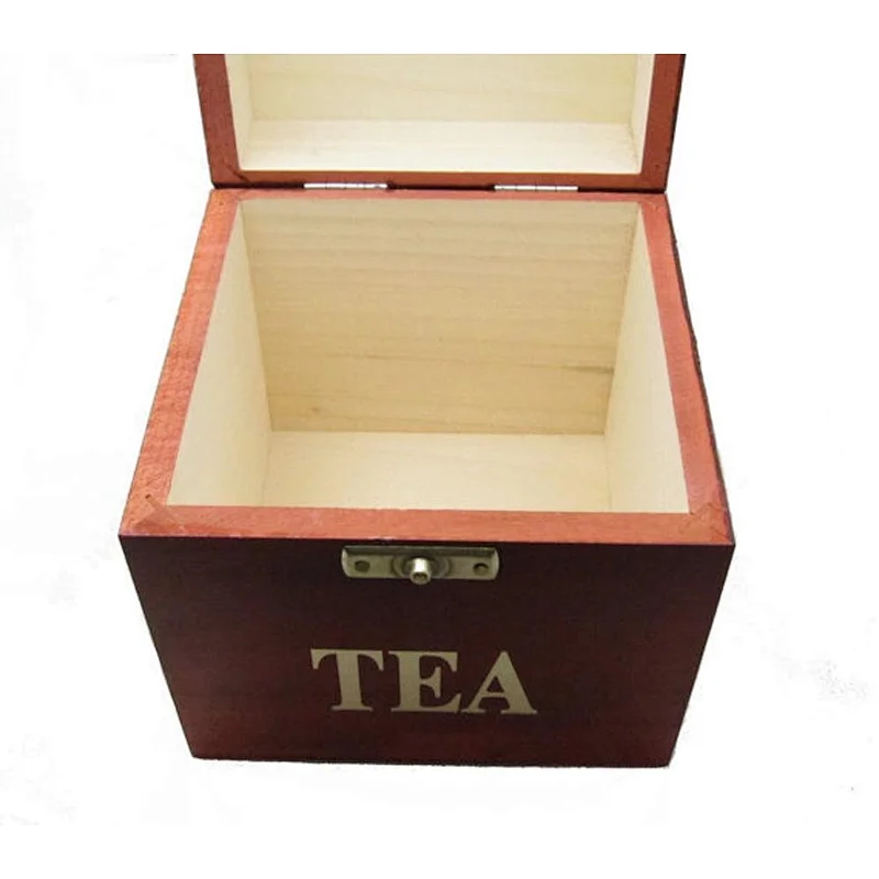 Tea Wood Box Polish Handmade Wood Keepsake Great Gift Idea Family or Friend