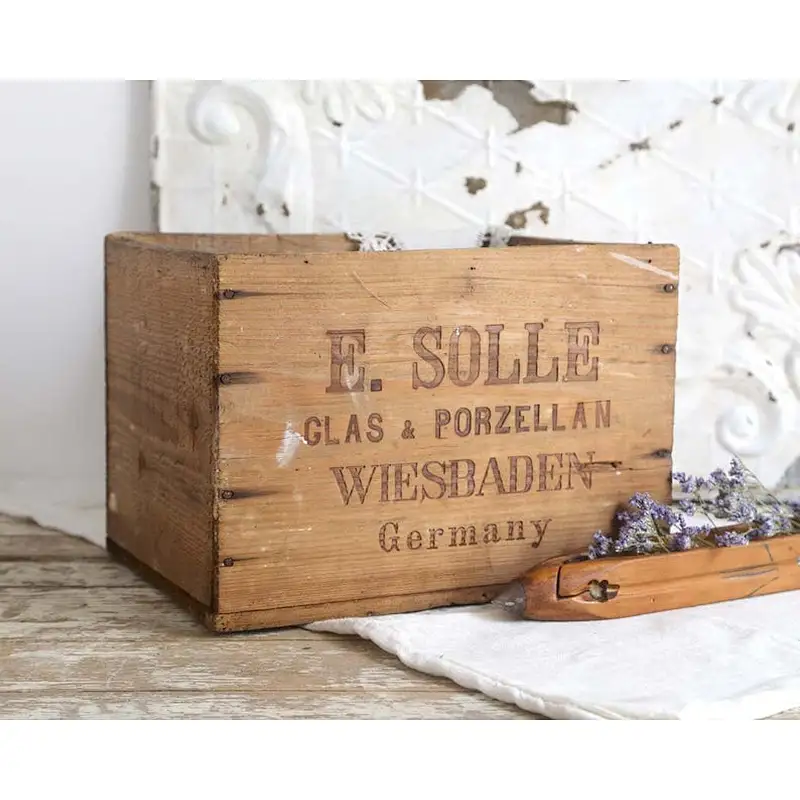 Vintage Wooden Crate, Wood Box, Farmhouse Decor