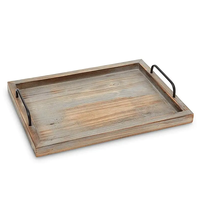 Wooden  serving tray  wooden tray handle