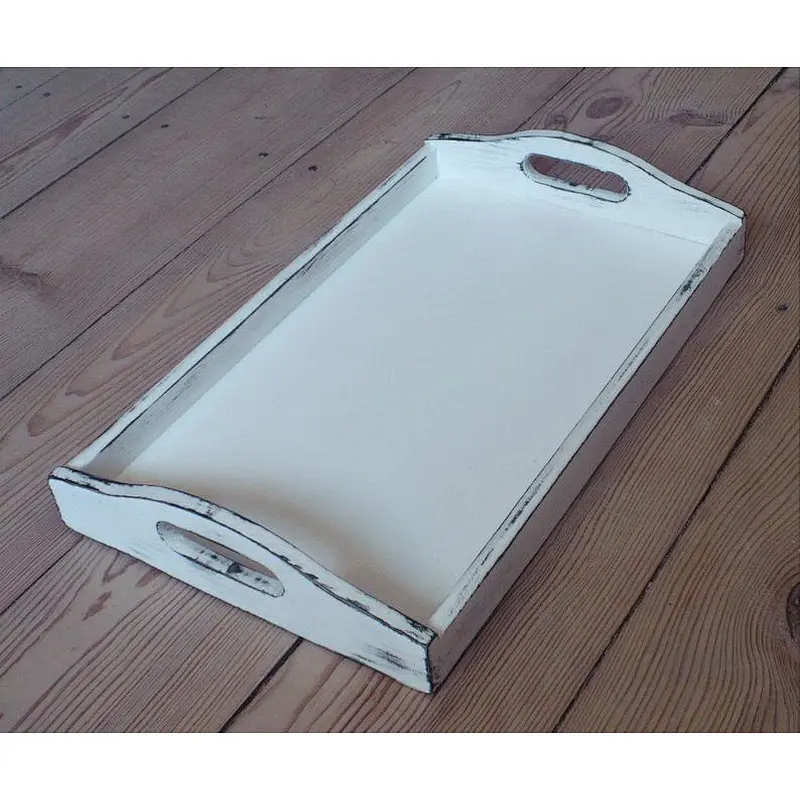 Large Breakfast Tray Wooden Serving Trays vintage white wood serving tray Wooden Dry Fruit Tray Wooden Trays For Decoration