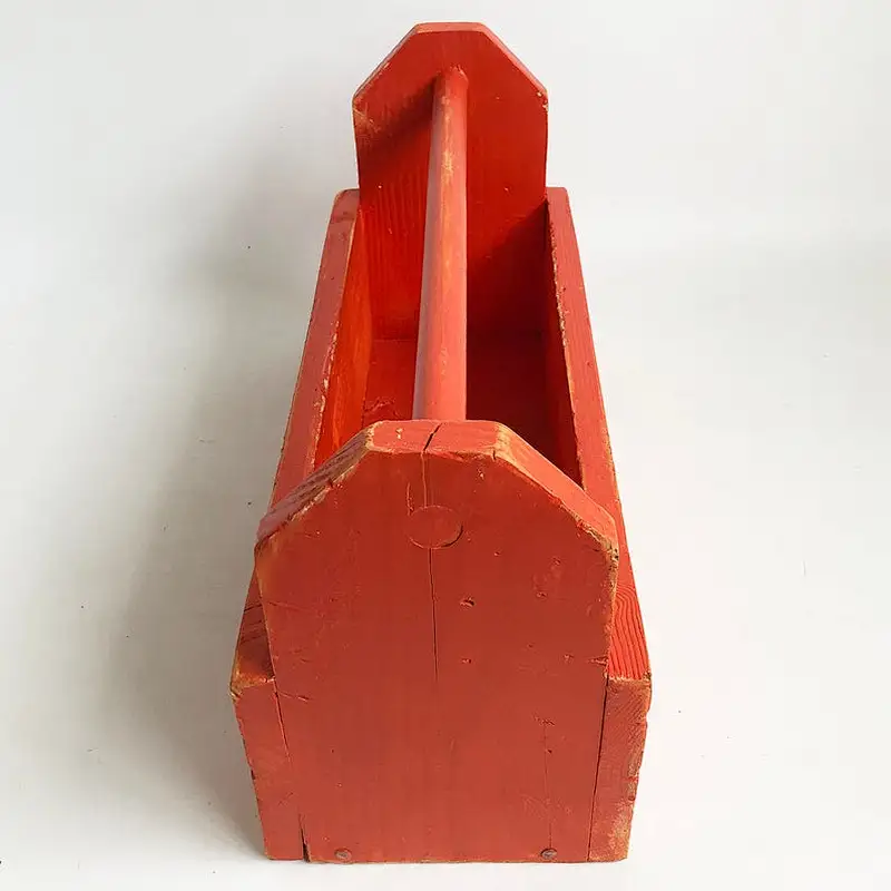Rustic Hand-made Wooden Tool Tote Turned Beer Caddie, Beer Tote-