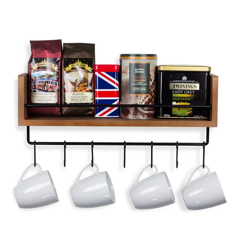 Rustic wood floating wall shelves wood shelves for the kitchen wall home decor wall shelf
