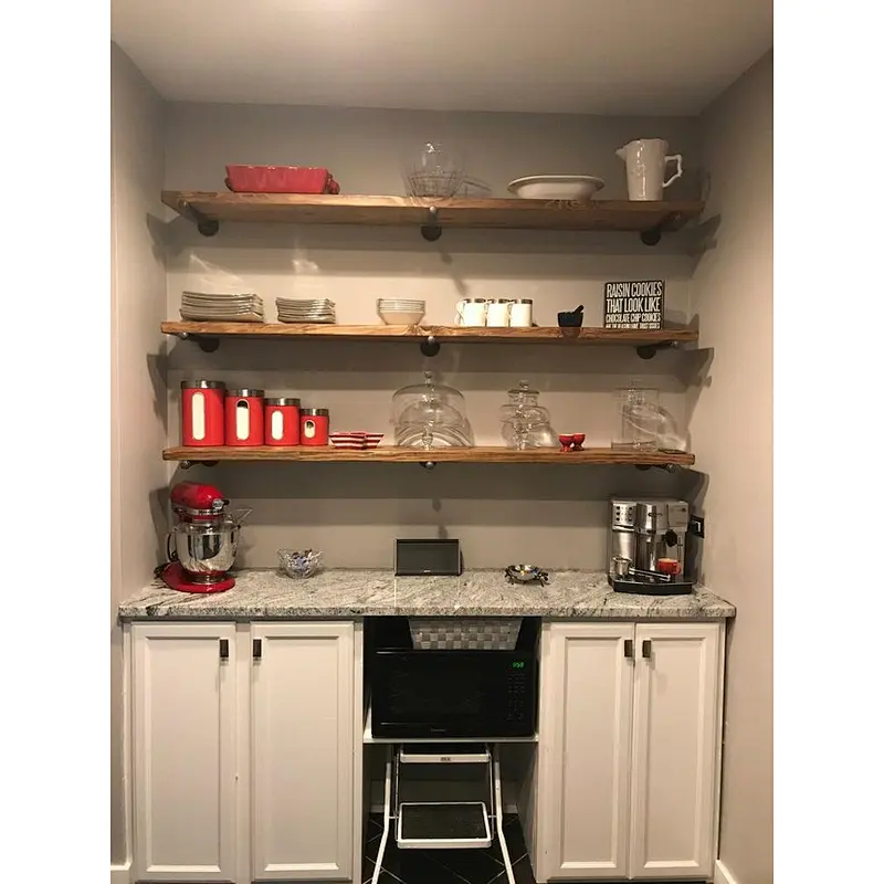 Solid Wood Rustic Farmhouse Floating Shelf