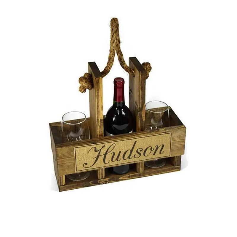 Custom Wine Storage Cellar Rack Wine Rack Personalized Gift Tote Bottle Carrier Box in set