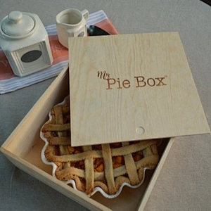 2019-Wooden Pie Box for Pies, Cakes, Cookies, Cupcakes and Any Baked Creation and Dessert