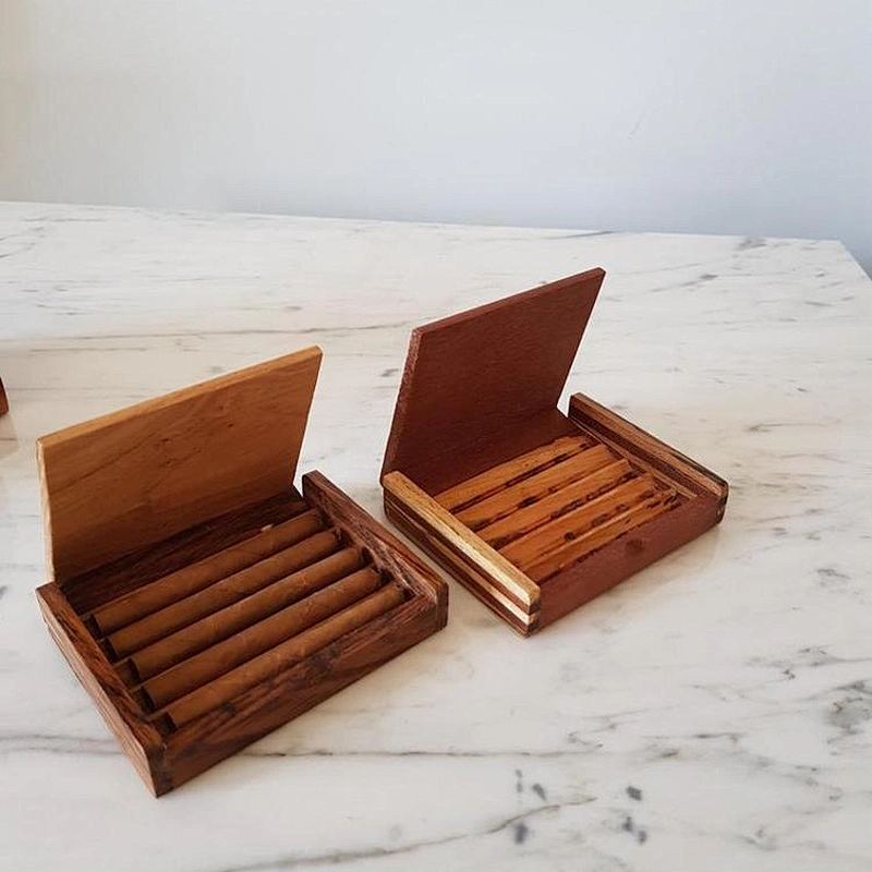 Rustic delicate small handiwork unfinished wholesale Wooden cigarette box