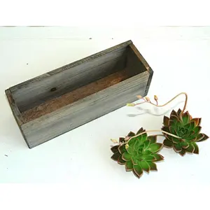 Rectangular wood box boxes woodland planter barn flower pot square vases rustic wedding wooden boxes rustic chic wedding