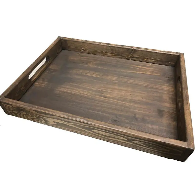 Wooden Tray with Handles, Wood Tray, Coffee Table Tray 2020