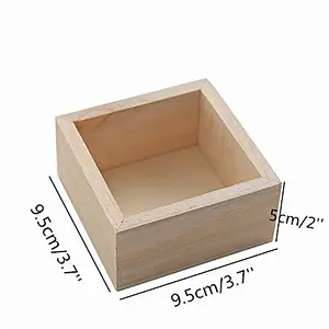 4 PCS Rustic Wooden Box Storage Organizer Craft Box for Collectibles Home Venue Decor Succulents Planter Boxes for wooden wood