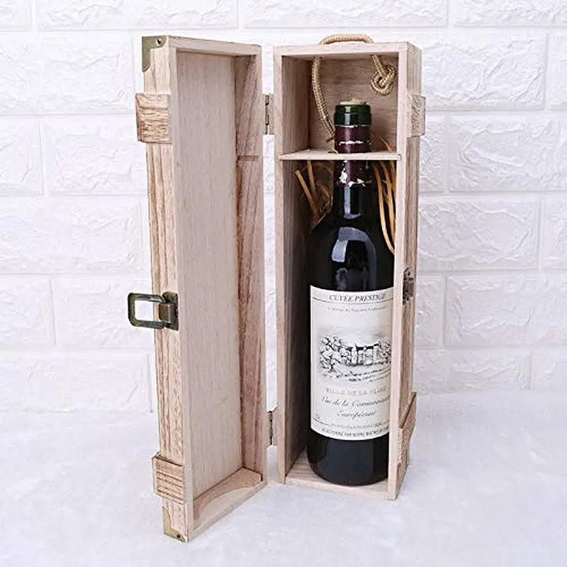 Wooden Wine Tote | Reclaimed Wine Carrier-Personalized wooden wine box, anniversary gift, Rustic Bottle Carrier