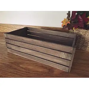 Rustic Wood Crate Table Centerpiece for Fall Decor