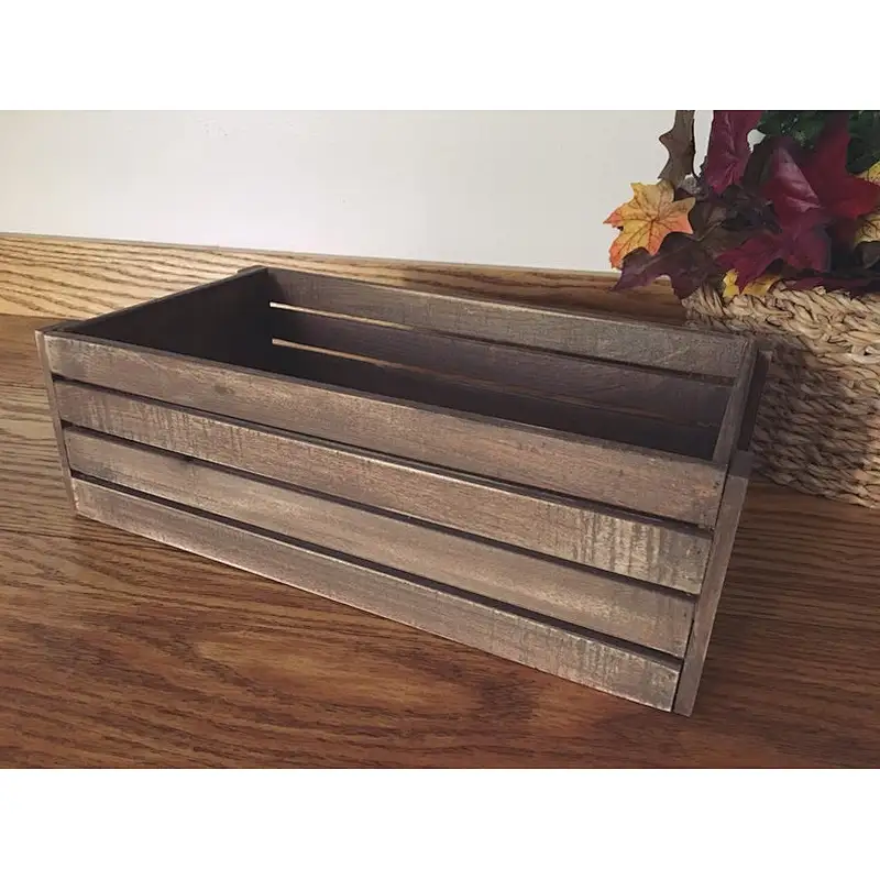 Rustic Wood Crate Table Centerpiece for Fall Decor