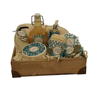 Natural Pine Wood Decorative Crates/Boxes, Set of 3 Custom Wooden Crates