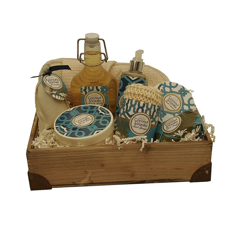 Natural Pine Wood Decorative Crates/Boxes, Set of 3 Custom Wooden Crates